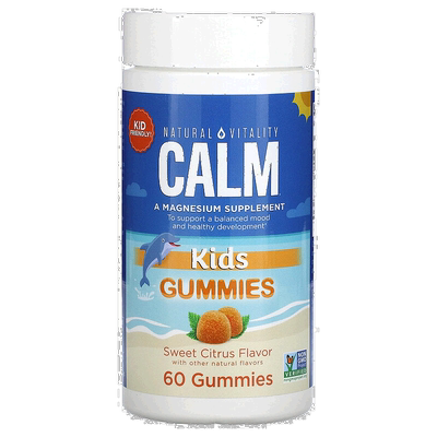 香港直发Natural Vitality儿童软糖甜美柑橘味营养60粒