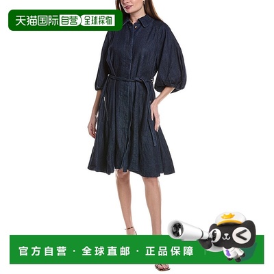 自营 Johnny Was Montaigne Shirtdress - blue 美国奥莱直发