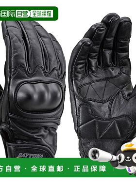 【日本直邮】Daytona 四季摩托车手套 牛革硬护具 HBG-110 黑色