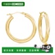 克拉黄金圈形耳环 自营 美国奥莱直发 意大利 Ross Simons