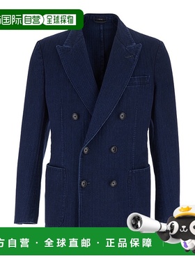 1h可退 香港直邮Tom Ford 汤姆 福特 男士 Revers 蓝色双排扣耸肩