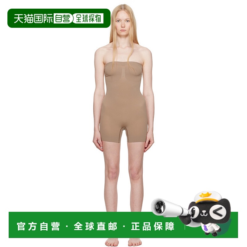 1h可退 香港直邮潮奢 SKIMS 女士 灰褐色 Seamless Sculpt Strapl
