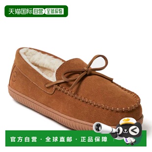 自营Dearfoams Men's Douglas Genuine Suede Moccasin House Sho