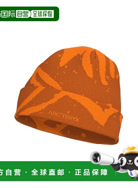 自营1h可退 欧洲直邮Arc'Teryx始祖鸟 Grotto橙色logo标识针织帽