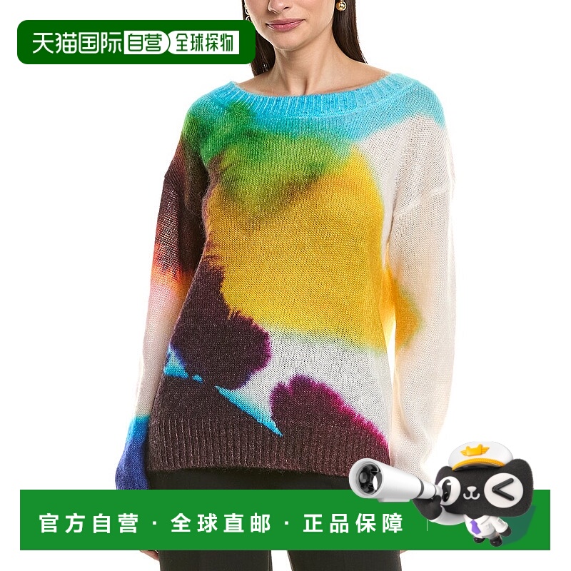 自营Oscar de la Renta Abstract Watercolor Mohair & Wool-Blen