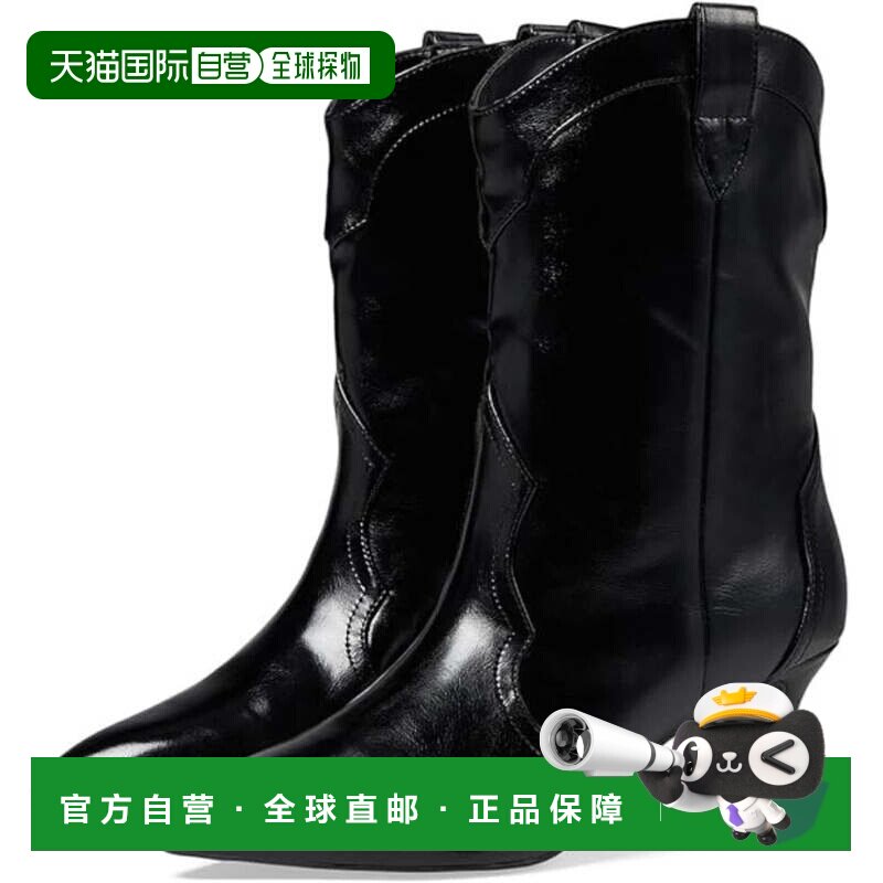 自营Dolce Vita Andres靴子女士黑色尖头脚踝Booie HTAT1088-Blac