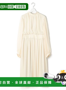 1h可退 日本直邮23区女士拉链装饰亮片轻盈雪纺连衣裙 OPA3GS0723