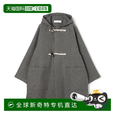 日本直邮GALERIE VIE 羊毛感连帽大衣 牛角扣大衣衣服