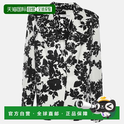 自营Marina Rinaldi Black/white Ottoman Print Single Breasted