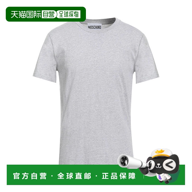 1h可退 香港直邮Moschino 莫斯奇诺 男士 基础款T恤 grey灰色 舒