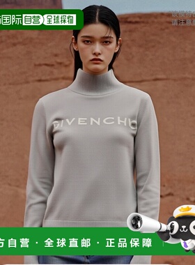 香港直邮GIVENCHY 女士针织毛衣 BW90EG4Z9S069 SS2022 灰色 Cash