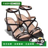 9号黑色皮革圆头脚踝带KHD1466 自营 黑 Addie女式 美式 Cole Haan