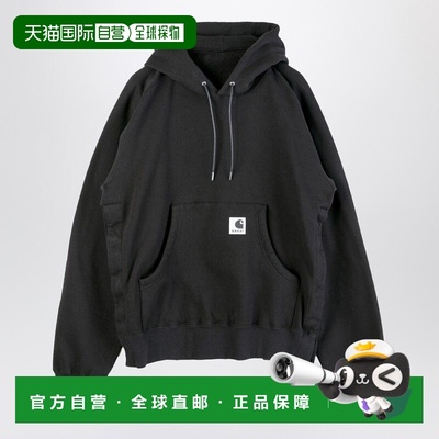 1h可退 香港直邮Sacai 女士 黑色棉质连帽衫 2500993SCO001