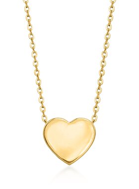 【美国奥莱】直发 Ross-Simons 14kt 黄金心形吊坠项链 - 16 英寸