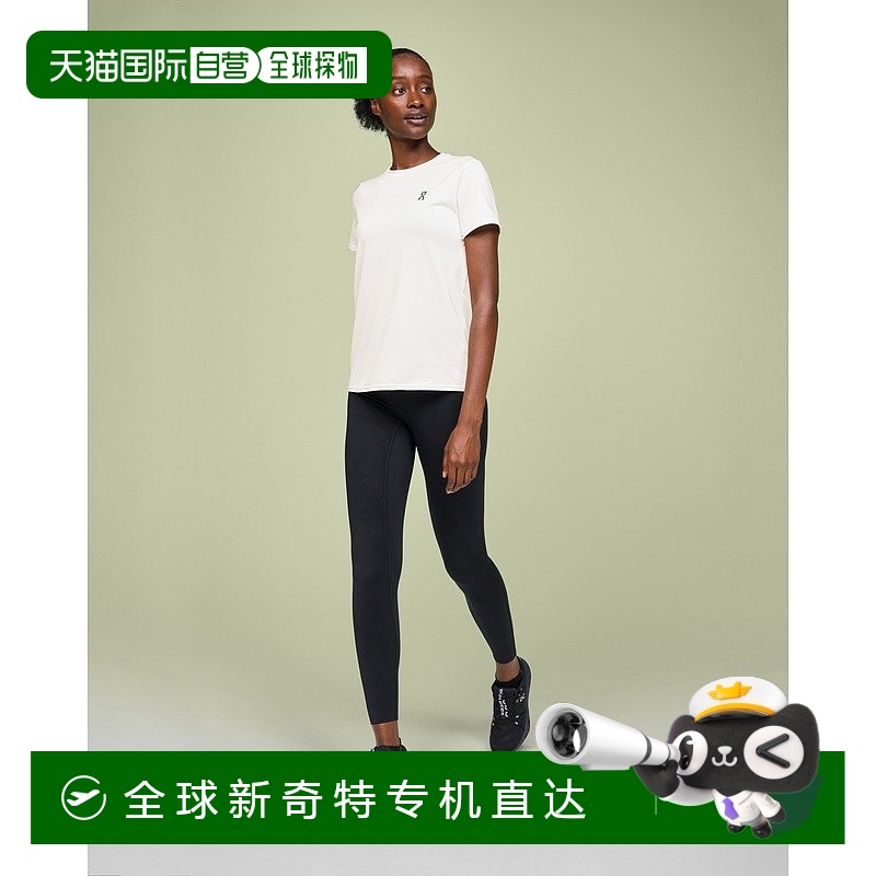 欧洲直邮On昂跑 Core系列女士原色白再生聚酯纤维logo印花短袖T恤