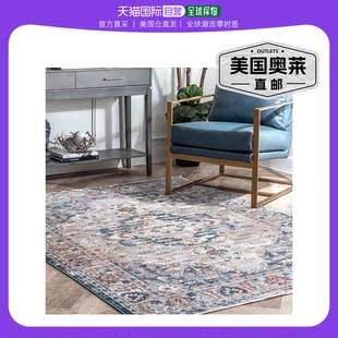 nuLOOM Josephine Winged Cartouche Area Rug - gray 【美国奥莱