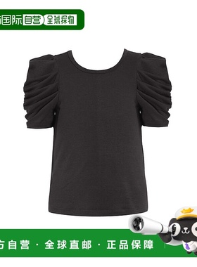 自营 hannah banana女童 Rushed 短袖上衣 - 黑色 美国奥莱直发