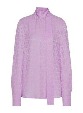 VALENTINO 女士衬衫 BAB5T77TKZ3H AW2024 紫色 长袖衬衫