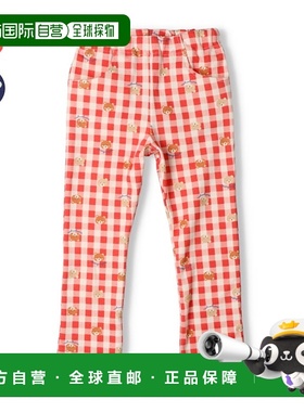 日本直邮Moujonjon儿童熊兔通体花纹舒适带弹力长裤M65005