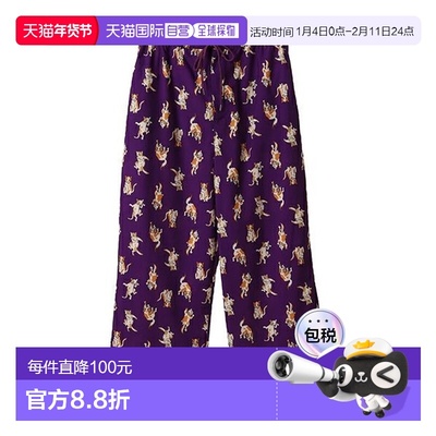 1h可退 日本直邮Candy Stripper 男女同款 宽松猫图案休闲裤 1256