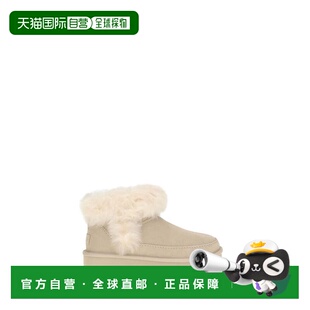 自营UGG Leather Ankle Women's Boots - beige 美国奥莱直发女靴