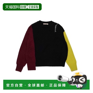 花色 香港直邮MARNI AW2025 M01629M00VA0M900 拼色毛 女童针织衫