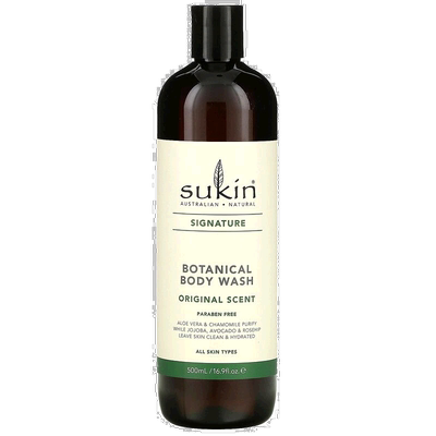 香港直邮Sukin植物沐浴露原味水润保湿丝滑嫩肤细腻500ml正品