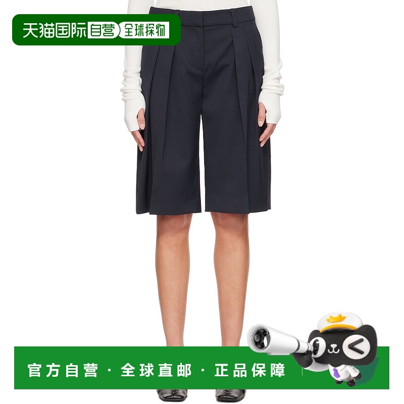 1h可退 香港直邮潮奢 The Frankie Shop 女士 海军蓝 Bilbao Plea