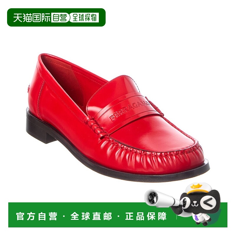 自营salvatore ferragamoFerragamo Irina Leather Loafer - red