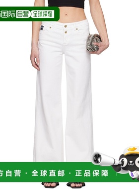 1h可退 香港直邮潮奢 Versace Jeans 范思哲 女士 白色 Flared 牛