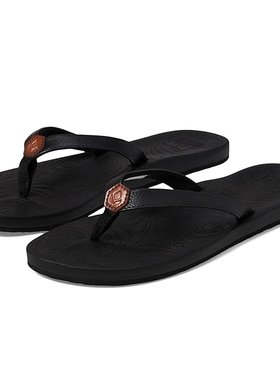 潮奢 reef 女士 Zen Love 拖鞋 black黑色 舒适时尚