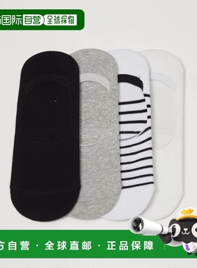 韩国直邮GIORDANO 男士袜子 4pack 01152511佐丹奴运动透气船袜