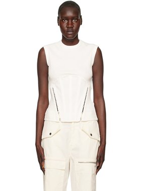 潮奢 Dion Lee 女士 白色 Split Hem 背心 C3088R23