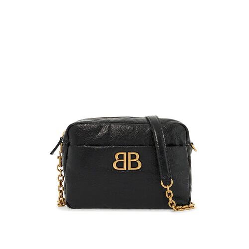BALENCIAGA 女士单肩包 8064582AAR81000 CO 黑色 MONACO相机包