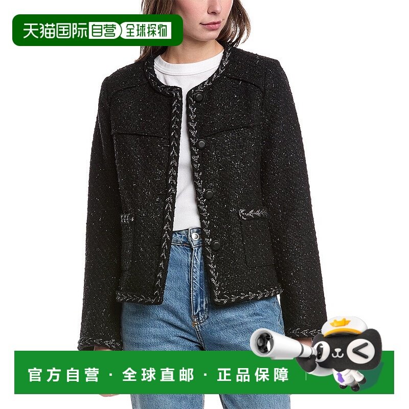 自营 rag & bone碎骨Mirabelle粗毛混纺夹克-黑色 美国奥莱直发