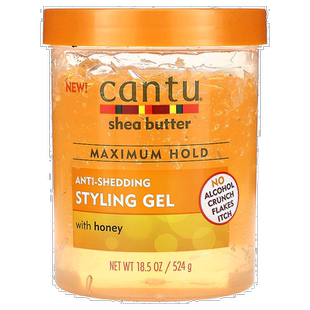 香港直邮Cantu,乳木果油，减少头发掉落定型凝胶，含蜂蜜，正品