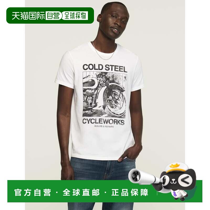 自营lucky brandLucky品牌男士美国海关摩托车t恤-白色 美国奥莱
