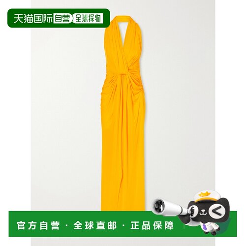 香港直邮ALEX PERRY 女士 挂脖褶皱针织睡裙 D1778PF26MARIGOLD