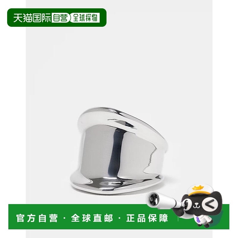 1h可退 香港直邮ASOS 女士 设计防水不锈钢抽象色调戒指(银色)