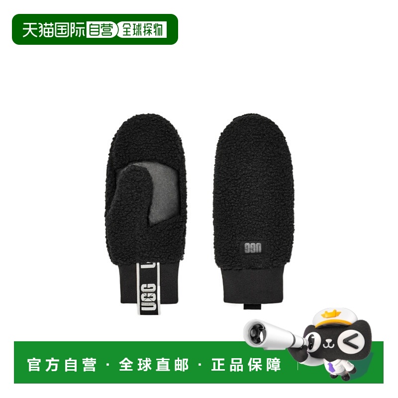 1h可退 香港直邮UGG 女士手套 101099BLK CO 黑色 连指手套