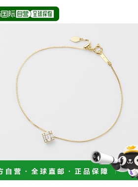 日本直邮日潮 agete 阿卡朵K18YG钻石手链黄色 均码精致