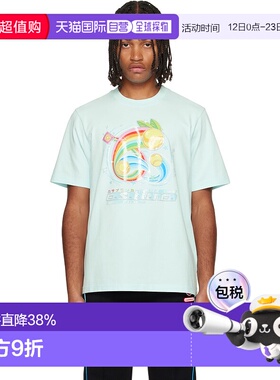 1h可退 香港直邮潮奢 Casablanca 男士 蓝色 Manga Tennis Ball T