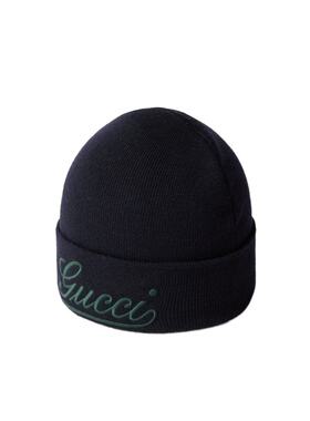 Gucci 古驰 男士 刺绣羊毛帽子 7987414GAIL