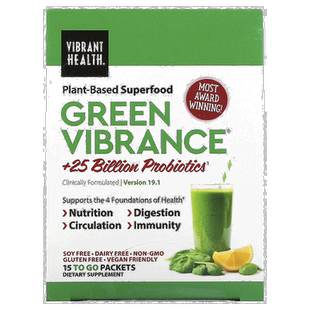 香港直发Vibrant Health益生菌膳食补充剂无麸质易吸收168.9g