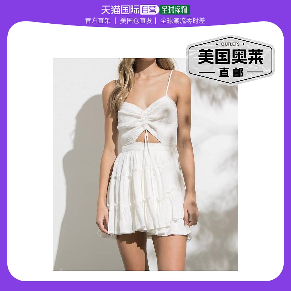 papermoonCut-Out Wrap Dress In White white【美国奥莱】直发