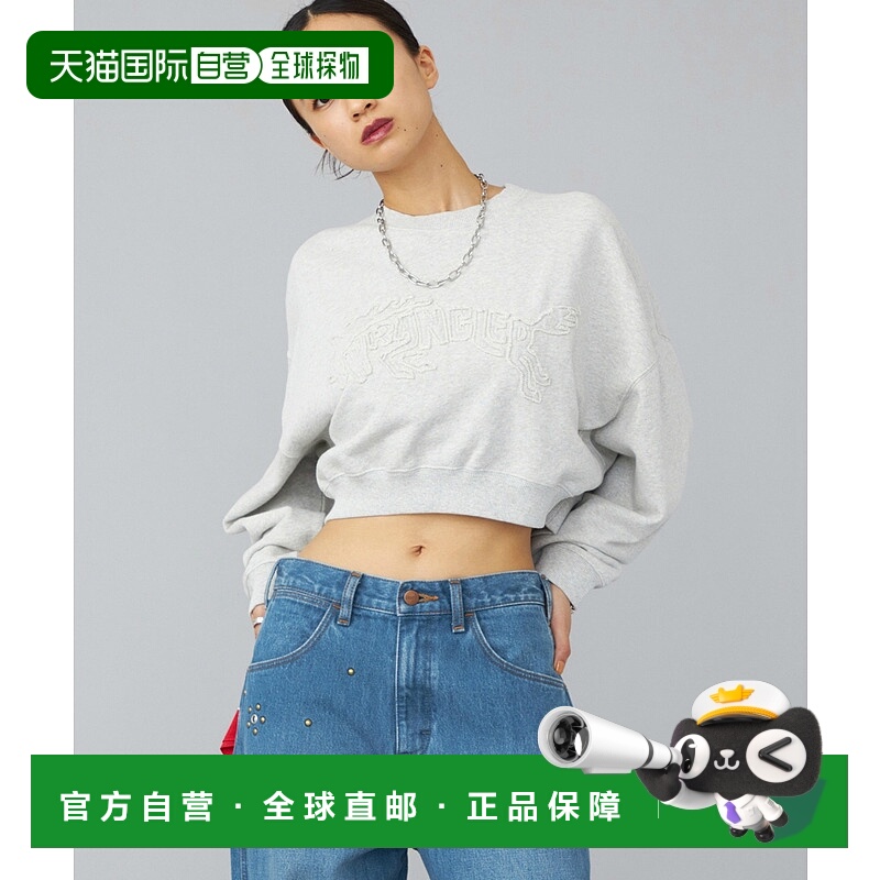 1h可退 日本直邮Wrangler 女士 宽松短款 中古风拼接连帽卫衣 WT9