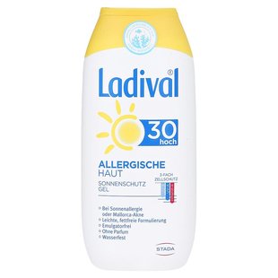 德国Ladival敏感肌过敏皮肤30倍身体防晒凝胶200ml防水