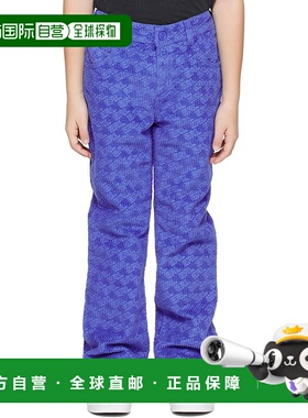 1h可退 香港直邮潮奢 Erl 女童 蓝色压花儿童长裤童装 ERL05KP001