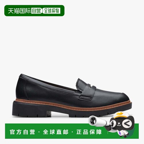 美国直邮自营clarksWestlynn Glow黑色皮革-黑色 美国奥莱直发