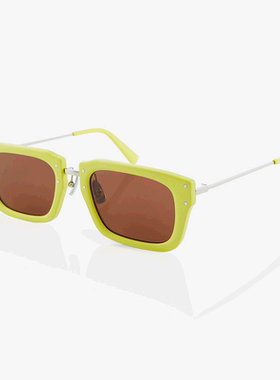 香港直邮JACQUEMUS 男士太阳镜 SOLIYELLOW SS2023 黄色 方框太阳